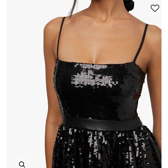 Weworewhat Sequins Midi Dress NWOT Size 2 Black - Picture 8 of 9